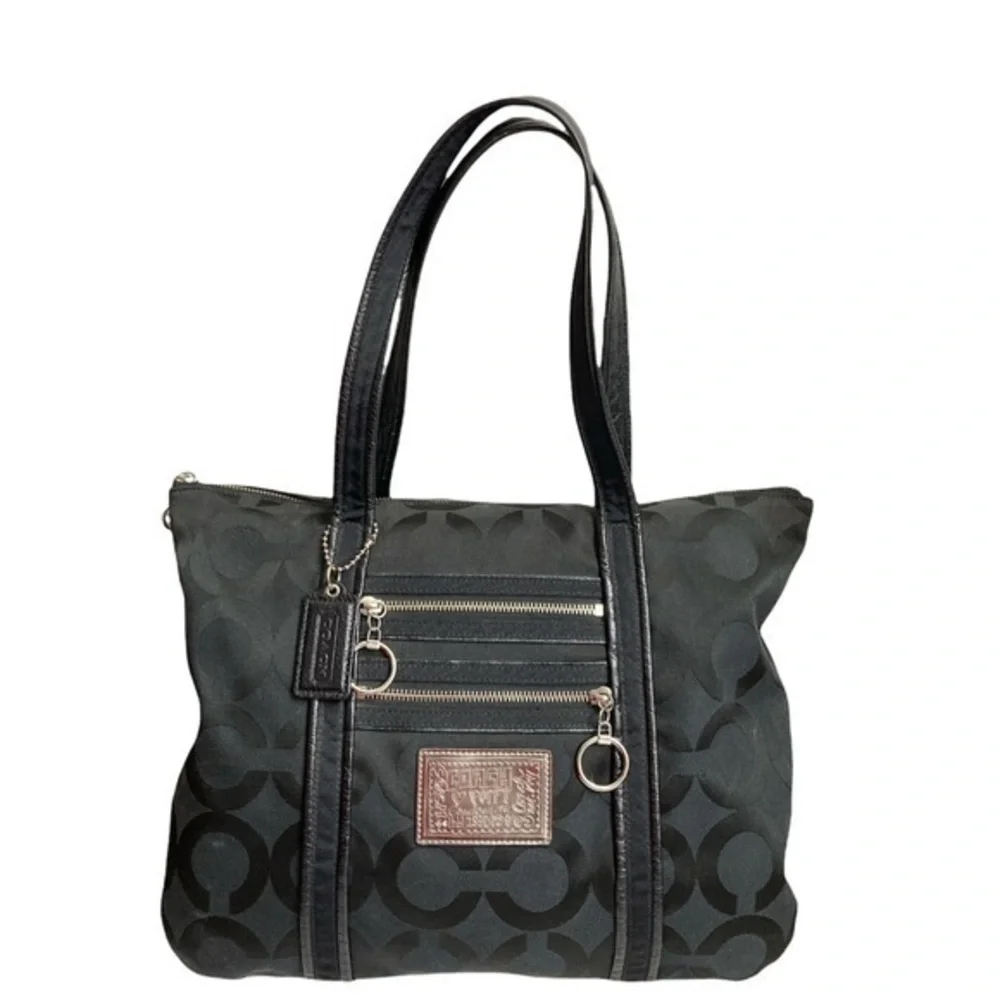 Coach signature y2k op c black poppy bag
